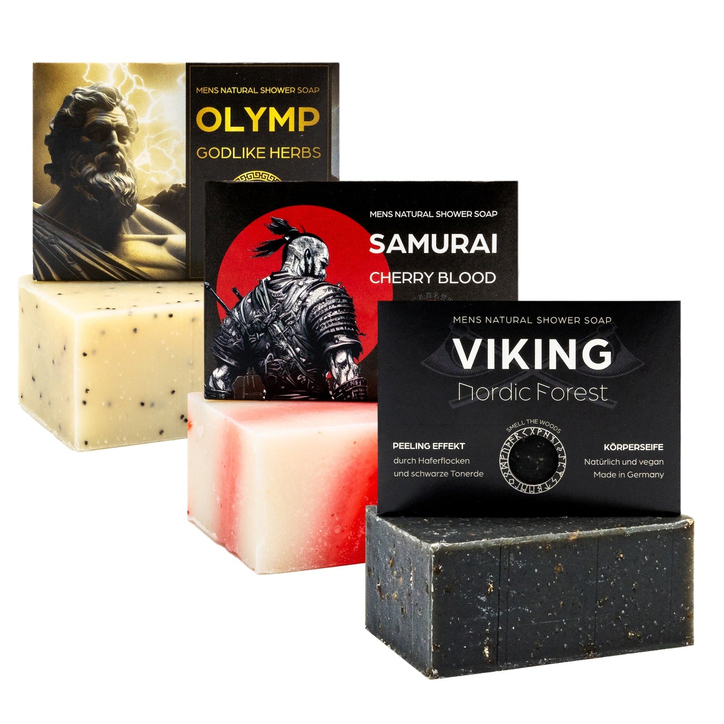 Mythos Bundle - VIKING SAMURAI OLYMP Peeling-Körperpflege Seife