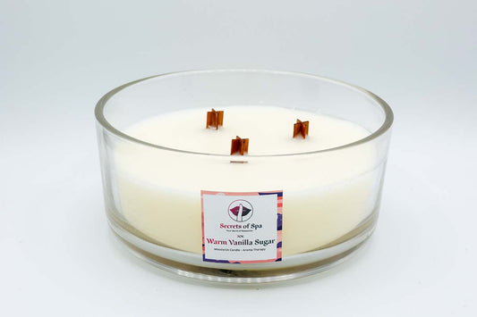 Holzdocht Duftkerze - Warm Vanilla Sugar 500g